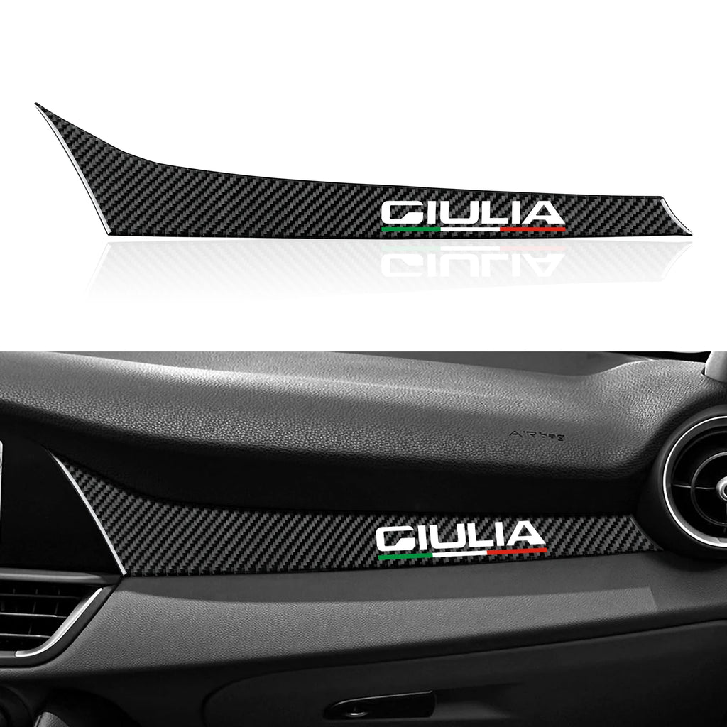 Carbon Fiber Interior Trim Stickers for Alfa Romeo Giulia and Stelvio