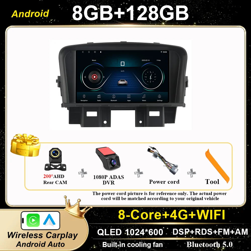 Chevrolet Cruze 2008-2014 Android Touchscreen CarPlay GPS Stereo - image 10