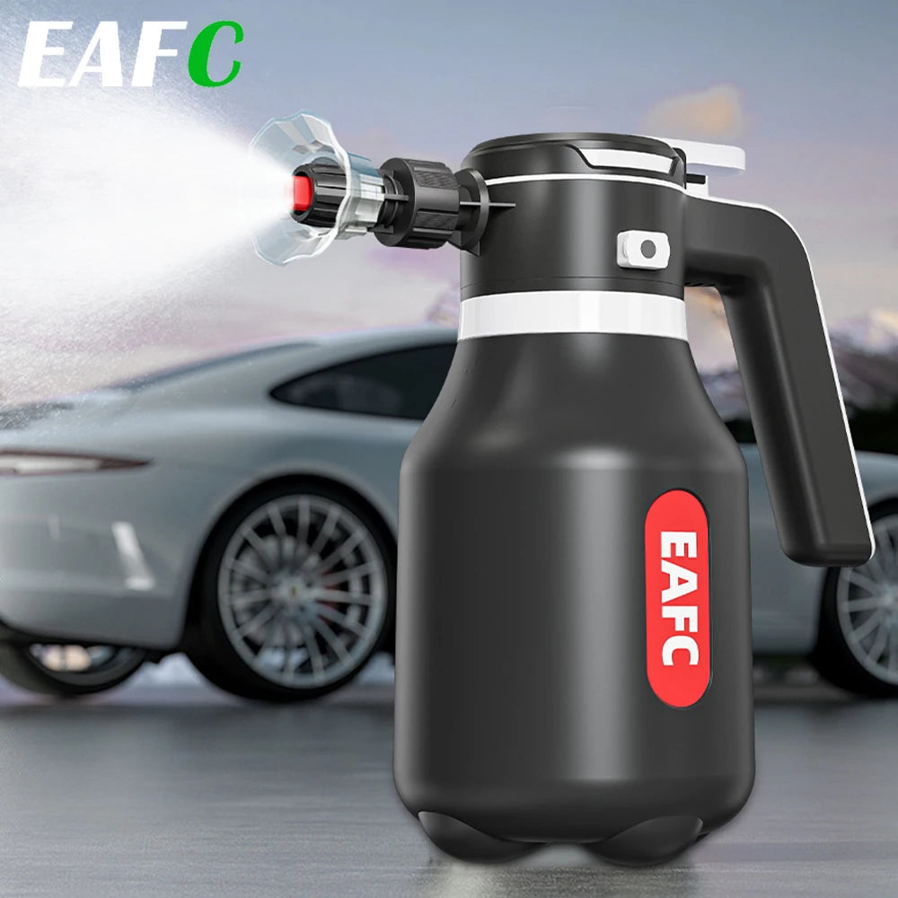 Cordless electric foam sprayer 2000ml, rechargeable car wash foam gun
