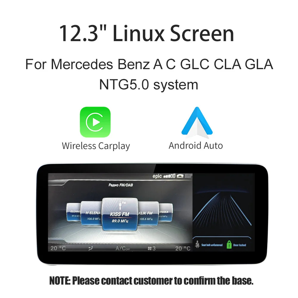 12.3'' Wireless CarPlay & Android Auto Screen for Mercedes-Benz - image 10