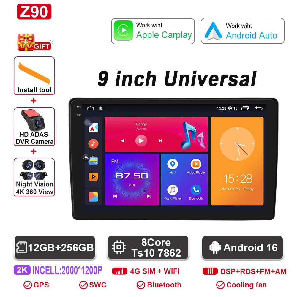 Universal Android Car Stereo with GPS, CarPlay & Bluetooth - image 12