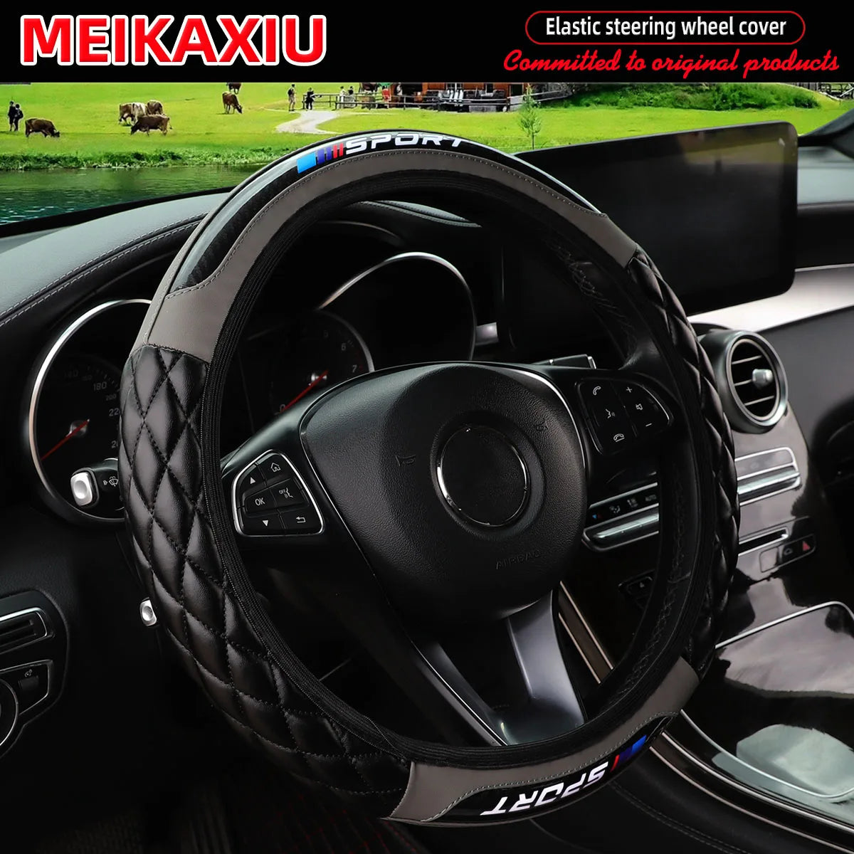 Universal Sport Steering Wheel Cover Without Inner Ring