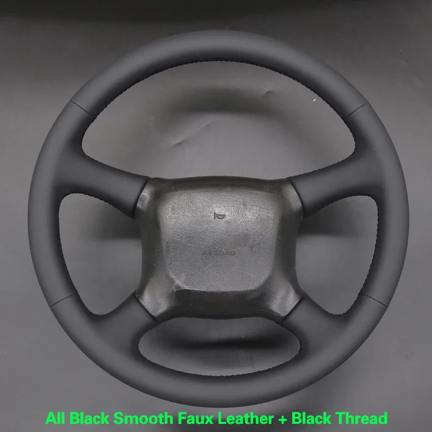 Black Faux Leather Steering Wheel Cover for Chevy/GMC Trucks & SUVs - image 10