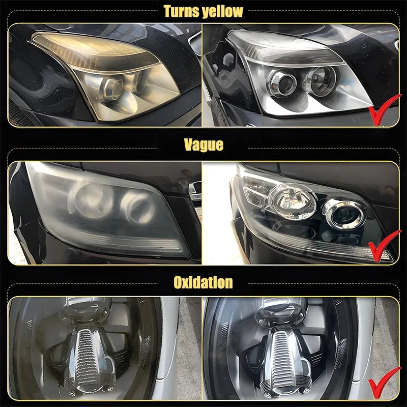 Headlight Restoration Wipes for Yellowing and Light Scratches