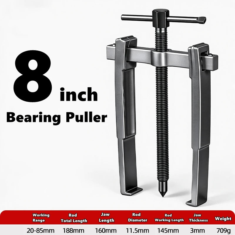 2 Jaw Car Inner Bearing Puller Gear Extractor 3/4/6/8 Inch Automotive Repair Tool