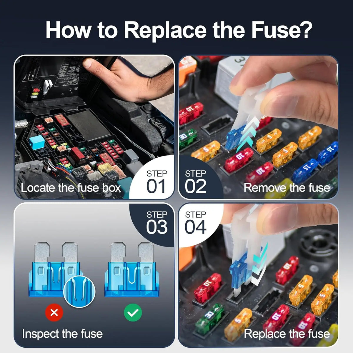 300-Piece Automotive Mini Blade Fuse Assortment Kit