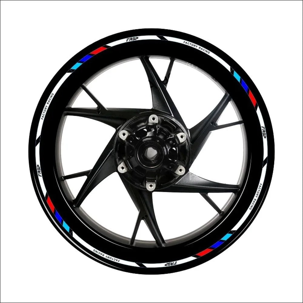 Reflective Wheel Rim Stripe Stickers for 17-18 Inch Motorcycle Wheels