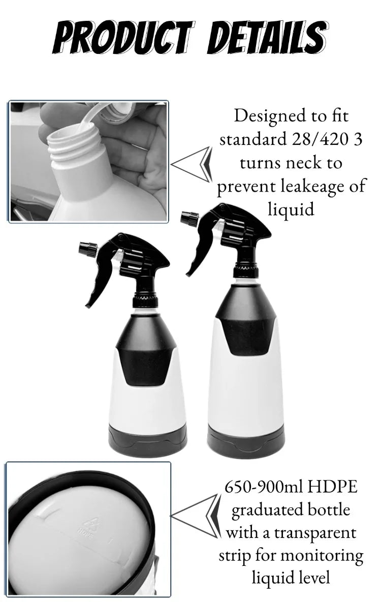 Fine Mist Trigger Sprayer Bottles for Car Detailing