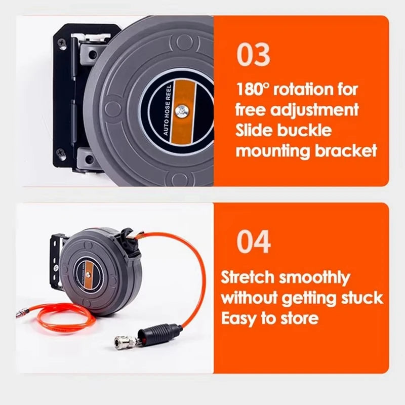 Y51A-Air Drum Automatic Retractable Air Drum Hose Reel Hose Retractor Reel For Car Washing Car Beauty And Repair