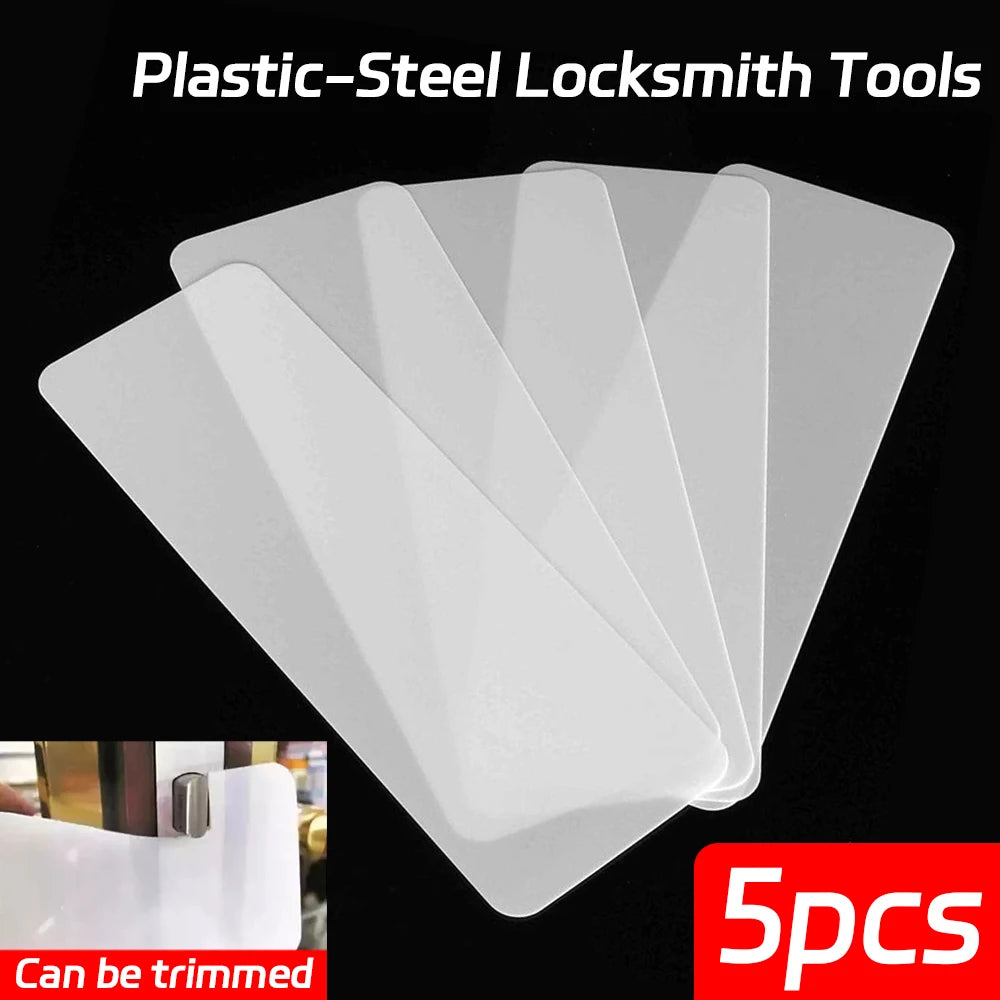 5-Pack Locksmith Pry Tools - Plastic Steel Door Jiggler Set - image 2