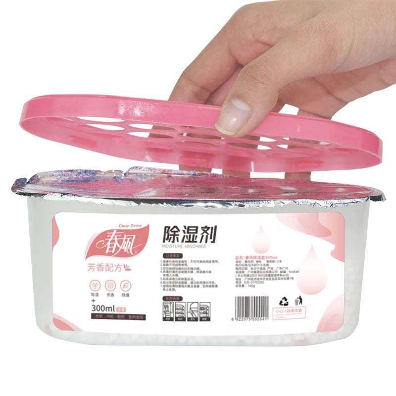 Reusable moisture absorber boxes, 3 pack 700ml closet dehumidifier