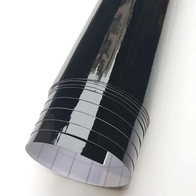 Glossy Black Car Wrap Vinyl - Self-Adhesive, Removable, Custom Sizes - image 2