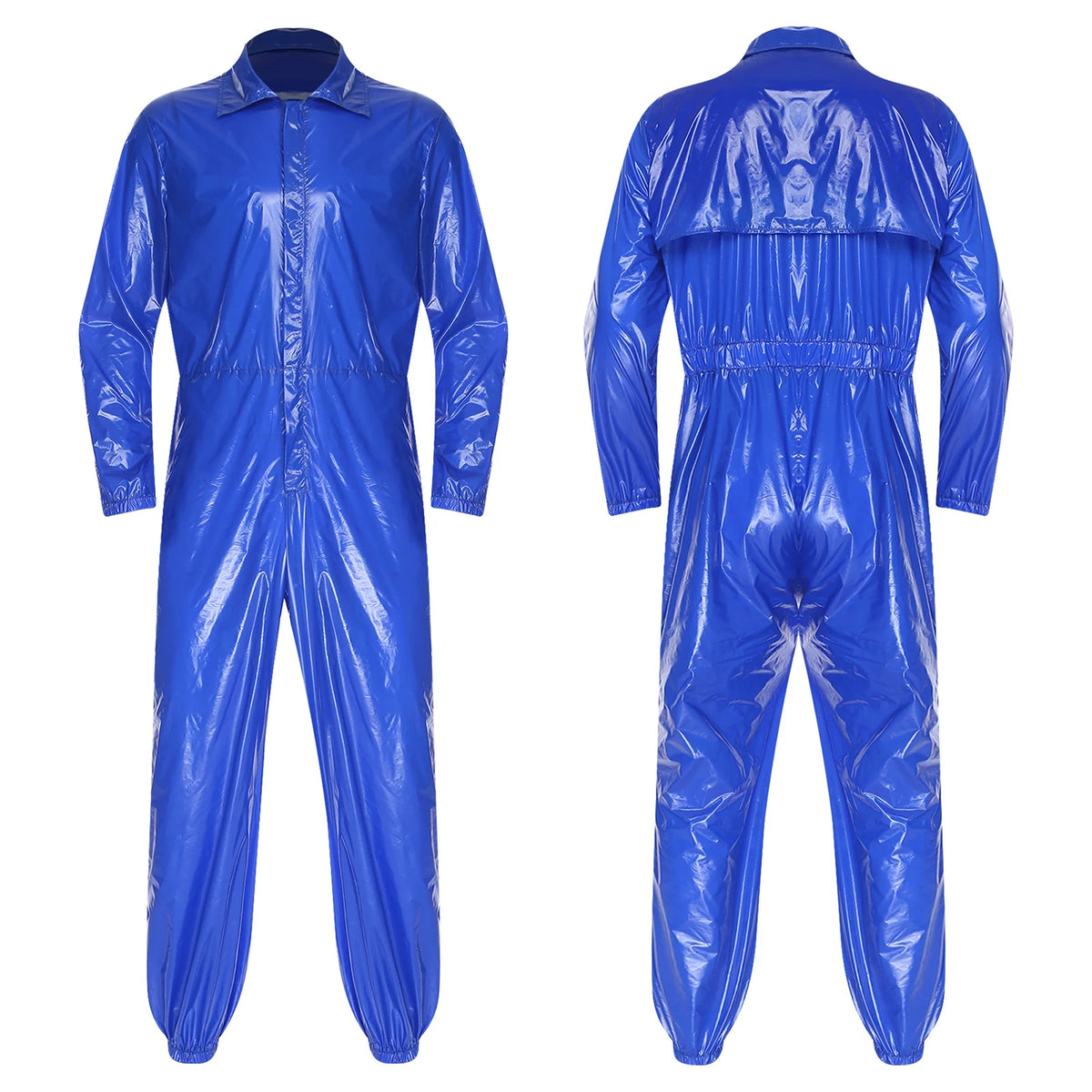 Water Resistant Coveralls for Men with Turn-Down Collar And Elastic Back Design Professional Work Waterproof Jumpsuit