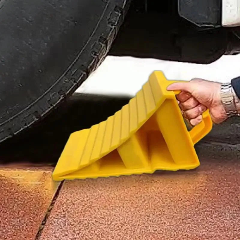 Trailer Wheel Chock with Handles – Anti-Slip Parking Wedge