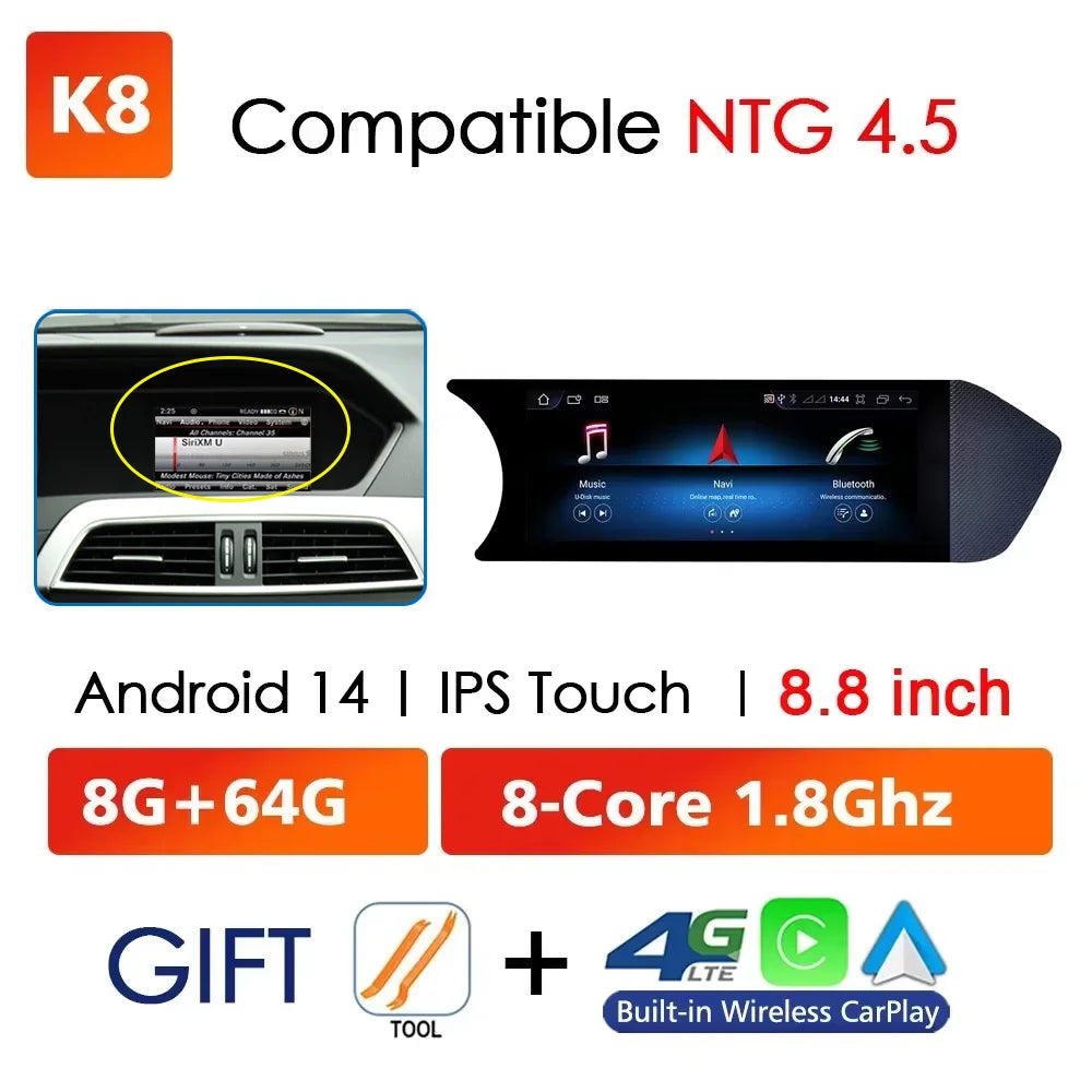 Wireless CarPlay Android 14 Stereo Mercedes C-Class W204 2011-2014 - image 8
