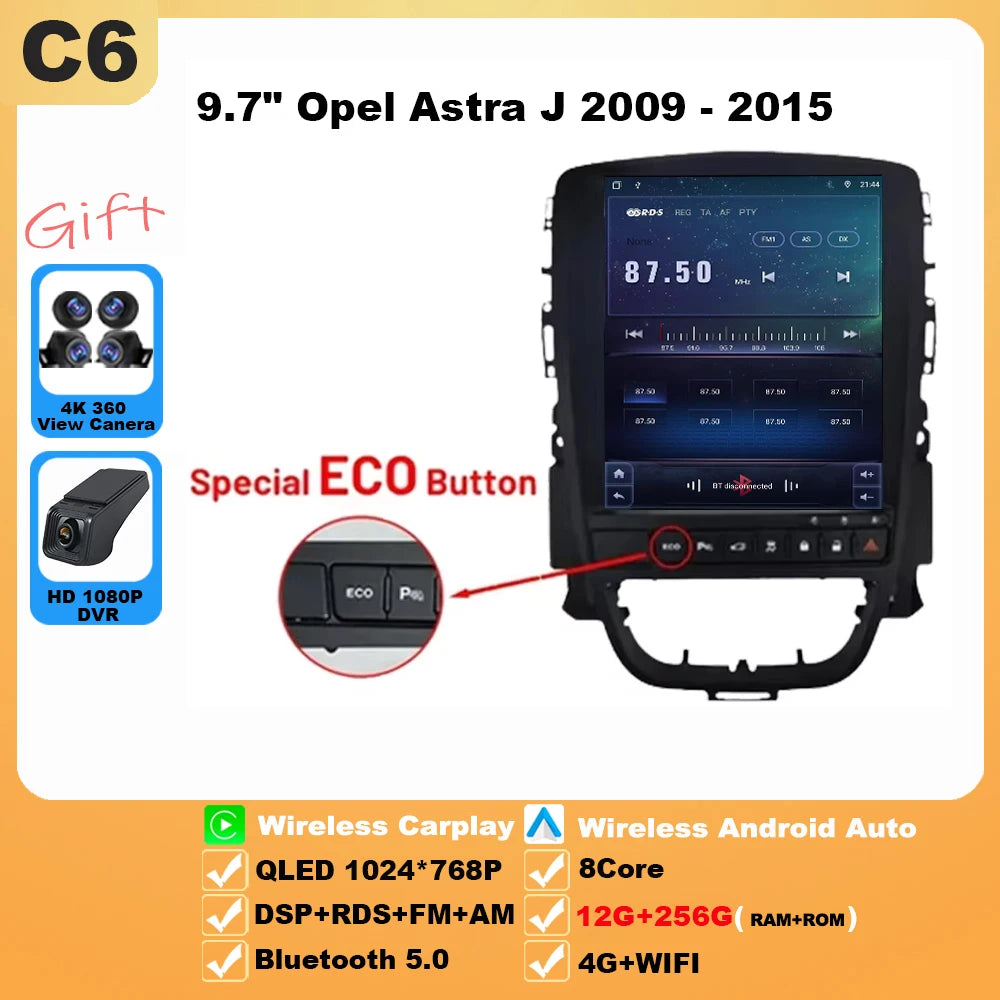 9.7-inch Android Car Radio for Opel Astra J 2009-2015 GPS WiFi - image 15