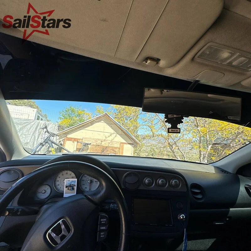 Car Sun Visor Strip Matte Black Windshield Sun Shade Vinyl Sticker - image 2