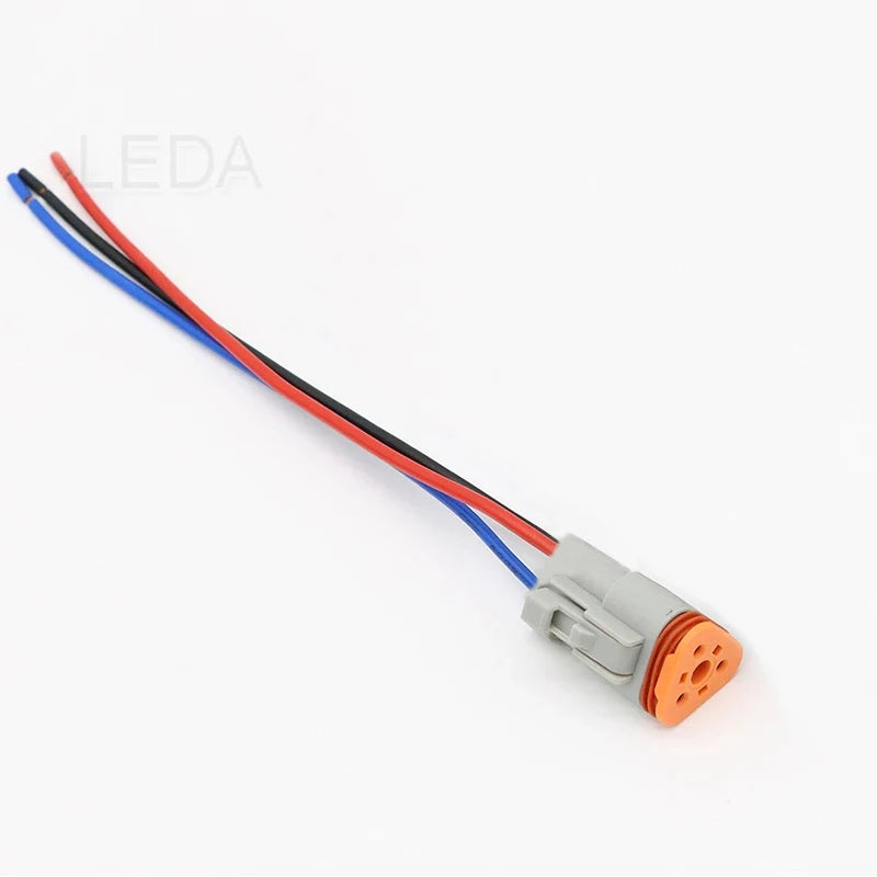 DT Style Waterproof Automotive Connector, Pre-Wired, 2 to 12 Pin