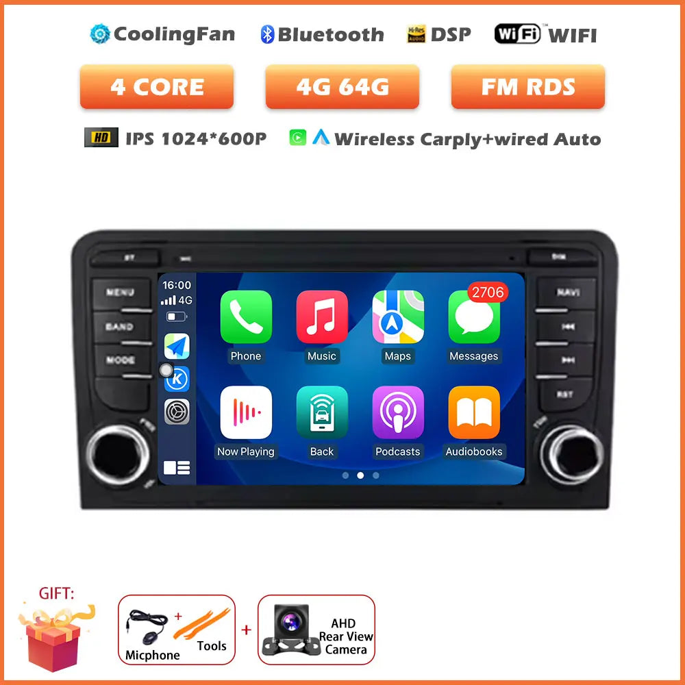 7-Inch Android Car Radio for Audi A3 with Wireless CarPlay - image 8