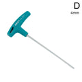Professional Hex Allen Wrench with T-Handle 2mm 2.5mm 3mm 4mm 5mm 6mm 8mm 10mm Hexagonal Wrench Tools