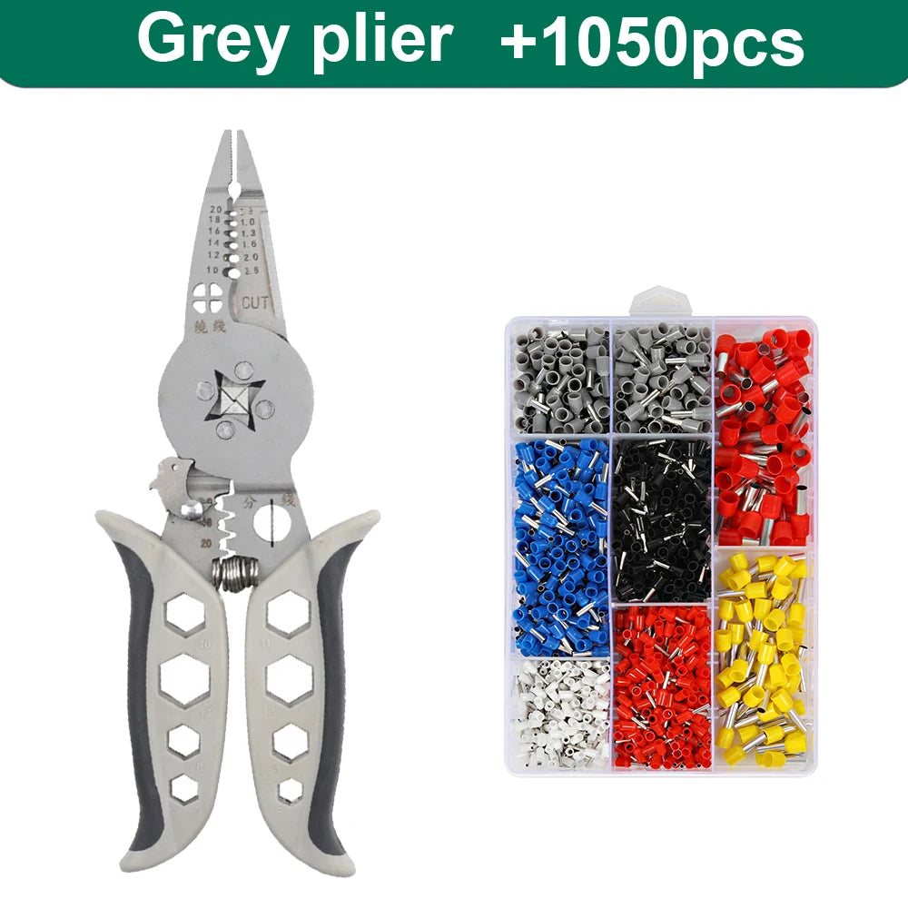 Multi Functional Electrician Pliers Crimping Tool Set for Wire Splitting and Stripping