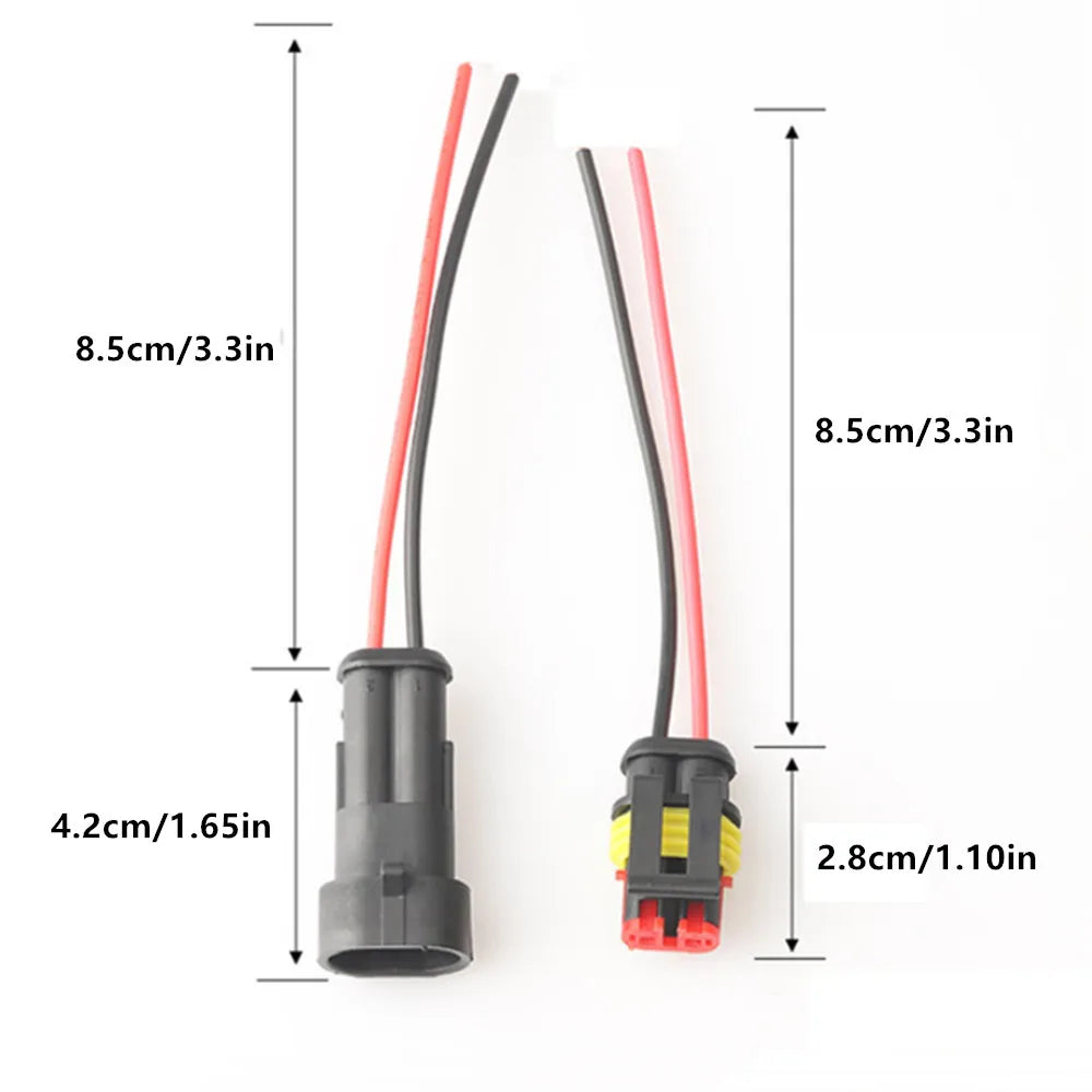 Sealed Automotive Wire Connectors, 1 to 4 Pin, Pre-Wired