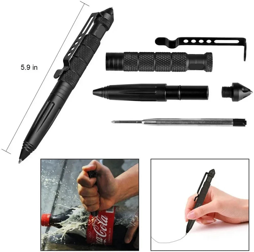 Military Tactical Pen with Glass Breaker, Aluminum Alloy - image 8