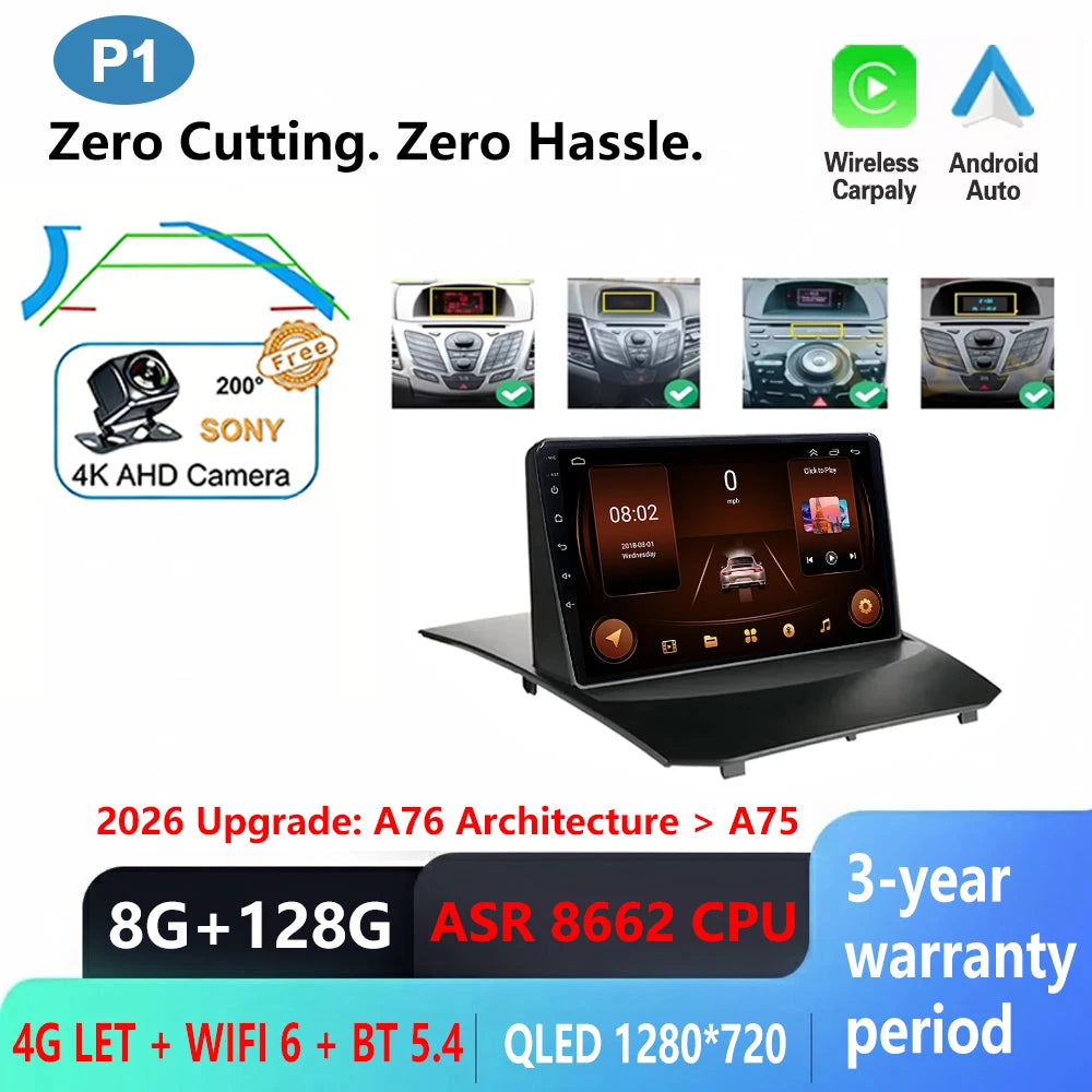 Ford Fiesta 2009-2017 Android Car Radio with CarPlay & GPS - image 12