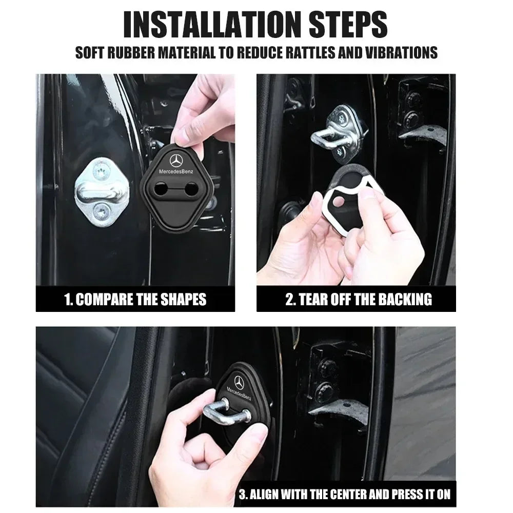 Silicone Door Lock Buckle Protector Covers for Mercedes-Benz W204 to W213 - view 10