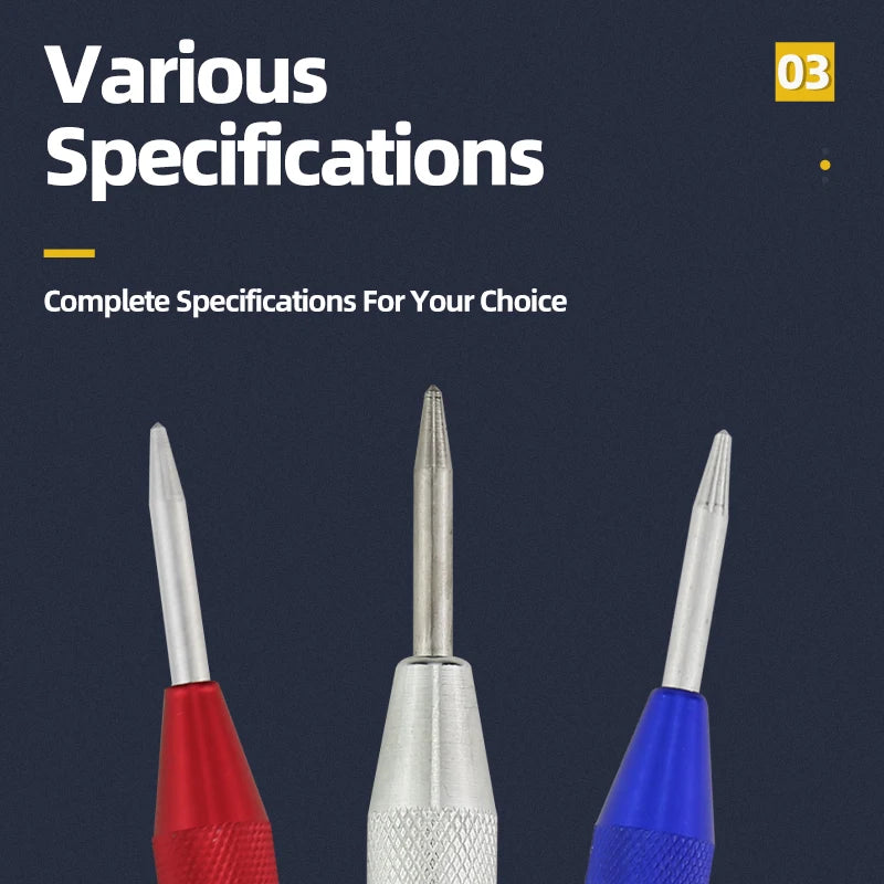 Tooleye Adjustable Spring Loaded Automatic Center Punch Tool - image 4