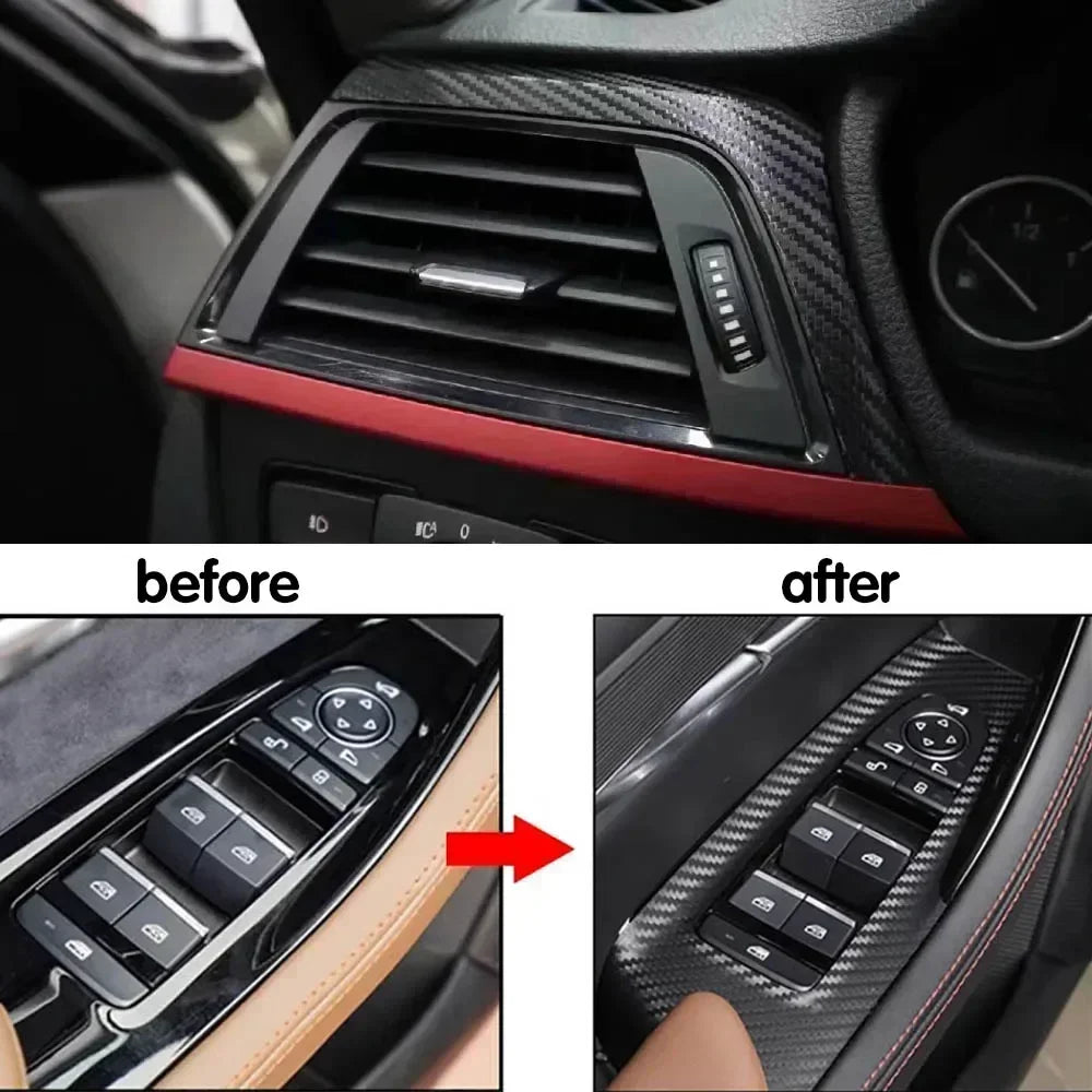 Black 3D Carbon Fiber Vinyl Wrap Roll for Car Customization - image 4
