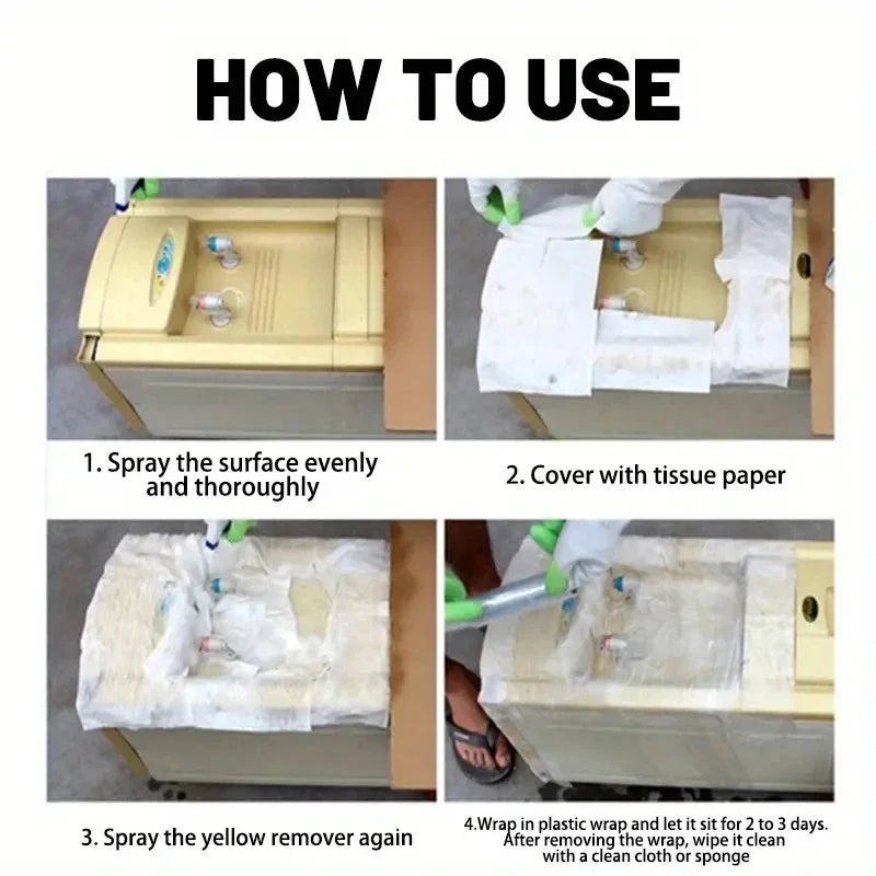 Plastic Yellowing Remover Spray for Air Conditioners and Home Appliances