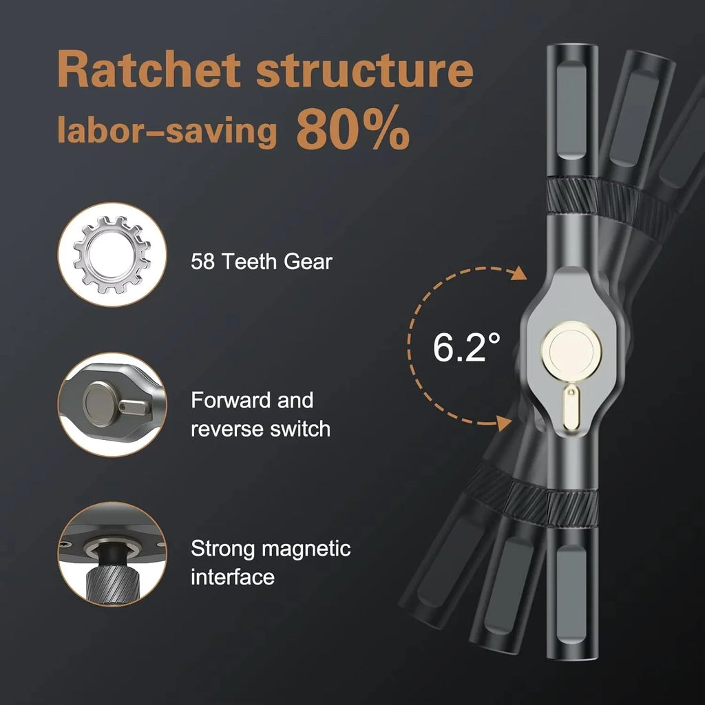 24-in-1 Ratchet Screwdriver Set | Magnetic Multi-Bit Tool Kit | Precision Hand Tools for DIY & Household Repair