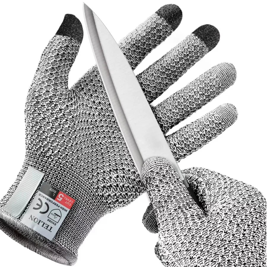 Level 5 Cut-Resistant Touchscreen Work Gloves – Food Safe