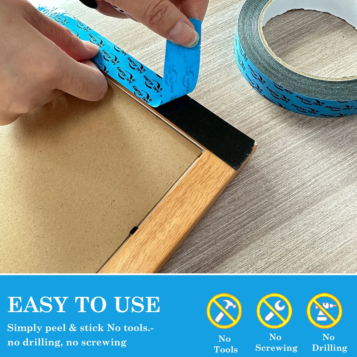 Heavy-Duty Foam Mounting Tape, 1 Roll – Double-Sided