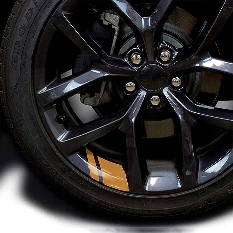 Reflective Wheel Rim Stripe Stickers, 7x10 cm Racing Decals