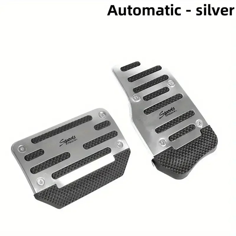 Universal Non-Slip Aluminum Pedal Covers for Manual Car, 2/3 Pcs