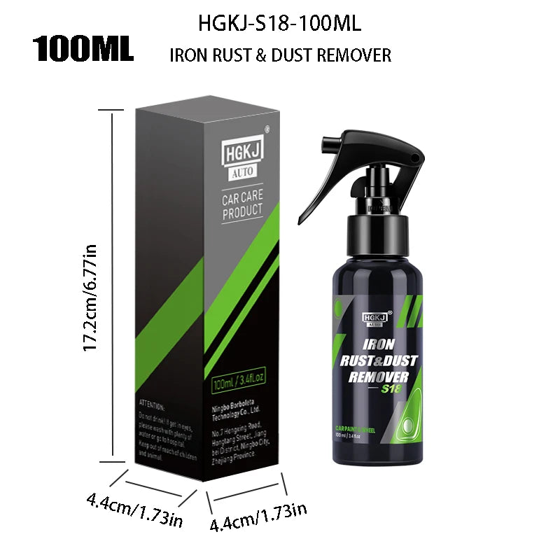 Iron Particle Remover Spray for Car Paint & Wheels, Rust Dust Cleaner