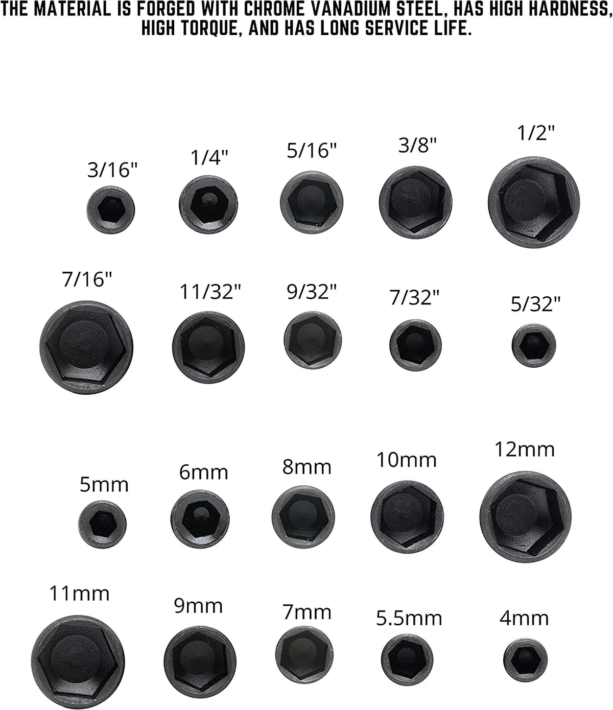 9pcs Hex Shank Socket Set, 5-13mm Metric Impact Socket Bits with Storage Bar,High Hardness Drill Socket Adapter Kit for Electric