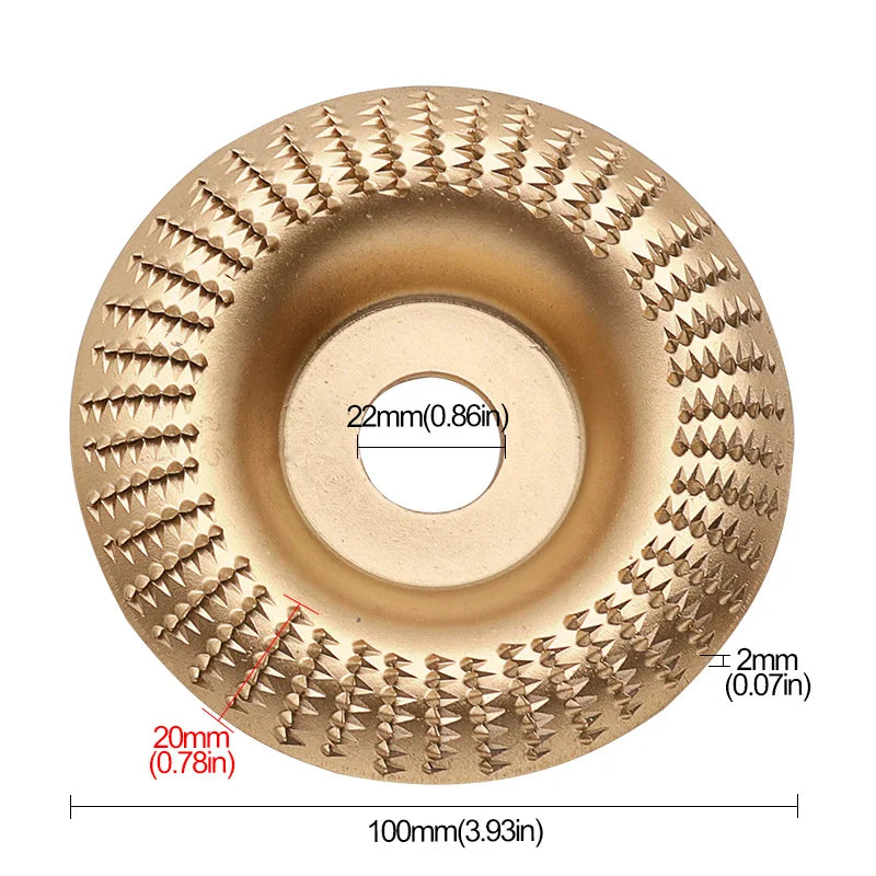 Angle Grinder Polishing Disc Woodworking Thorn Disc Flat Plastic Wheel Root Carving Tool