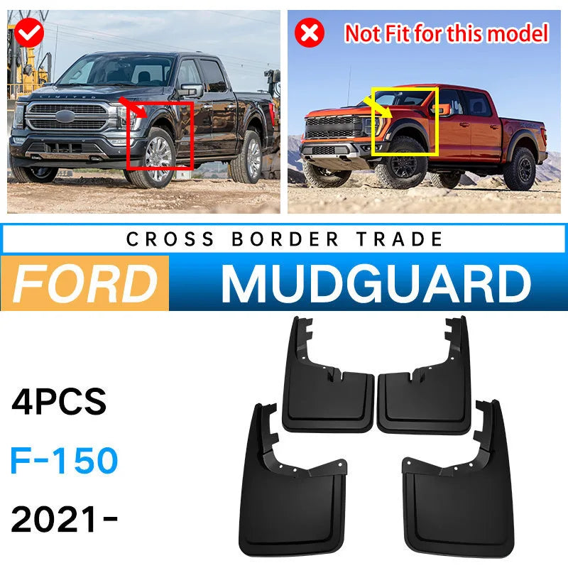 Mud Flaps for 2021-2024 Ford F-150, ABS Splash Guards - image 8