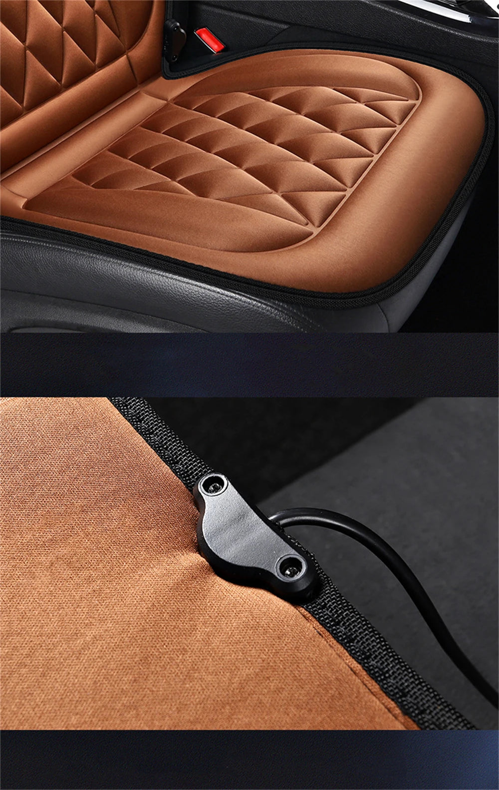 12V Heated Car Seat Cushion with High and Low Settings