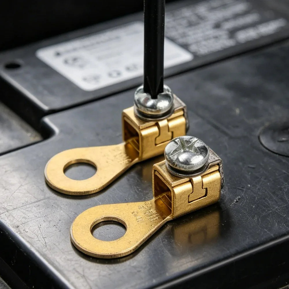 Solderless Copper Battery Cable Terminal Connectors, 6mm Hole