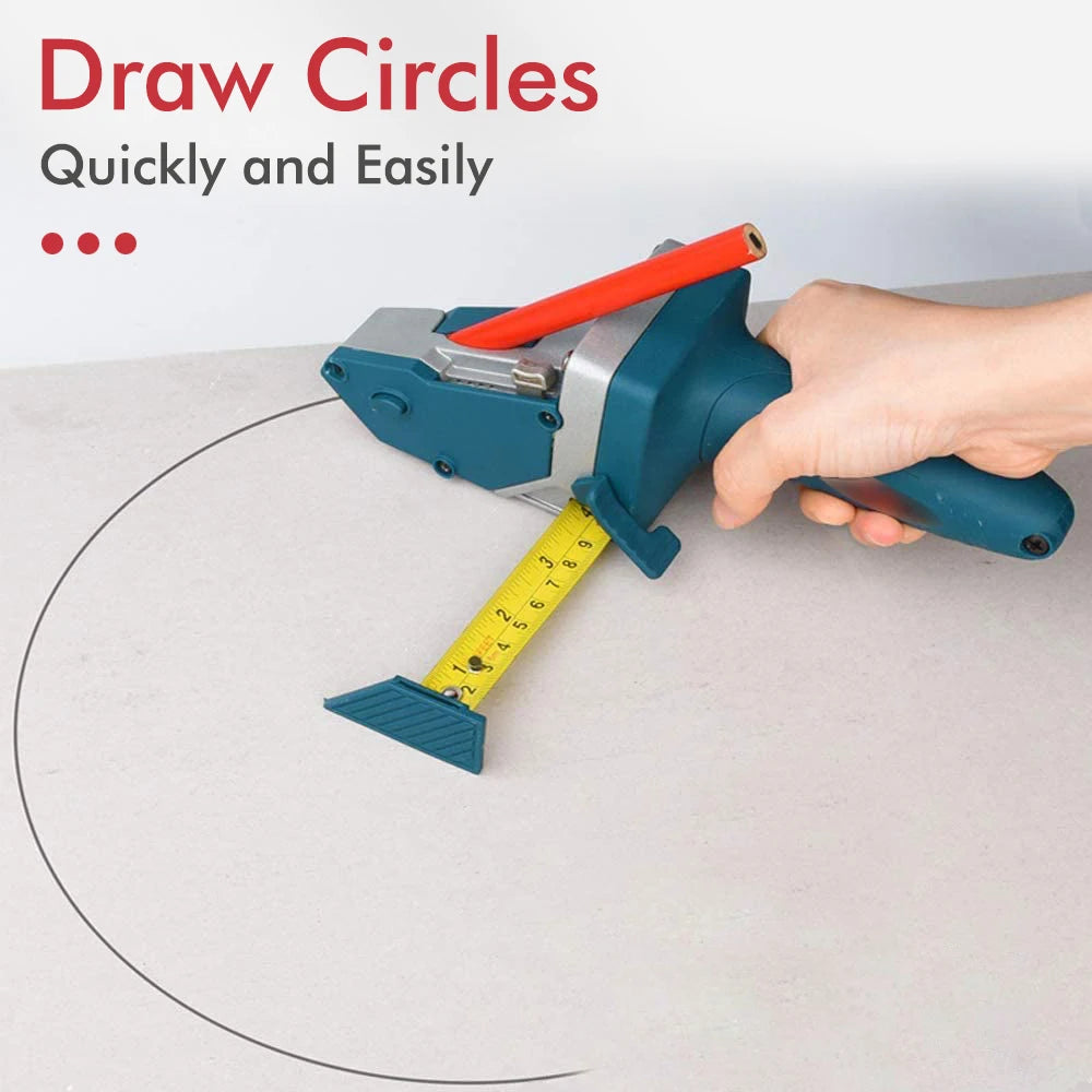 Drywall cutting scriber with tape measure, manual plasterboard cutting tool
