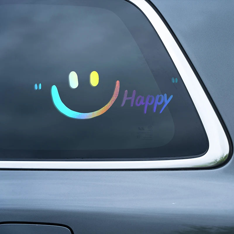 Smiling Face Motorcycle Vinyl Decals for Tank, Fender and Helmet - view 4