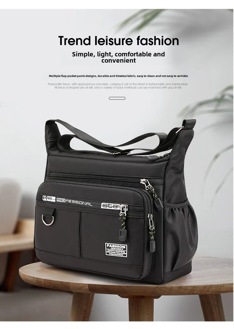 Men's Multi-Pocket Crossbody Shoulder Messenger Bag