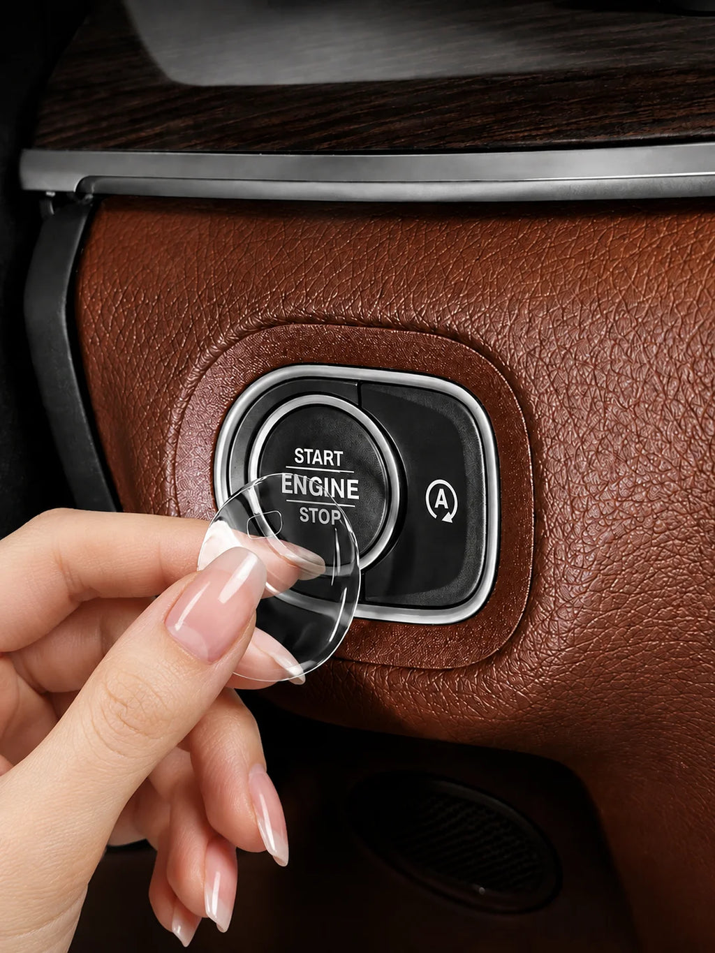 Crystal Clear Protective Sticker for Car Start Stop Button - view 3