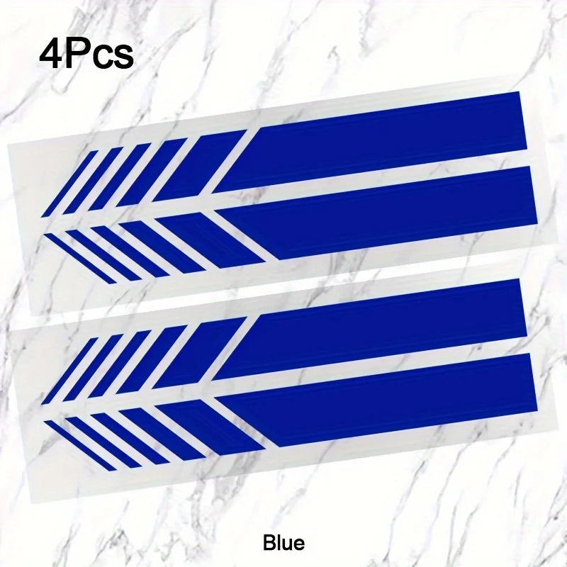 JDM 4-Piece Reflective Racing Stripes Vinyl Decal Kit - image 5