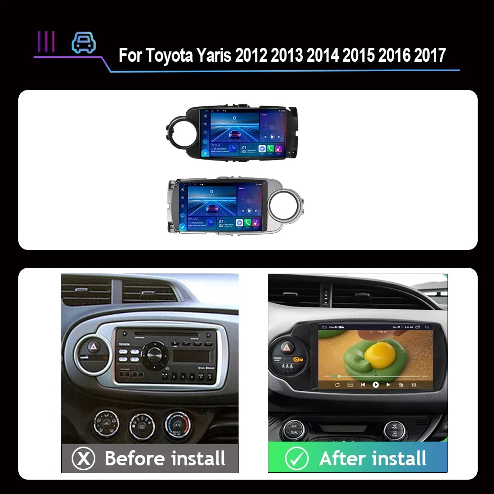 Toyota Yaris 2012-2017 Android Car GPS Radio Bluetooth - image 2