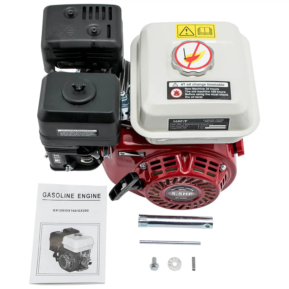 5.5HP 168cc 4-Stroke OHV Gas Engine with 20mm Shaft for Honda GX160